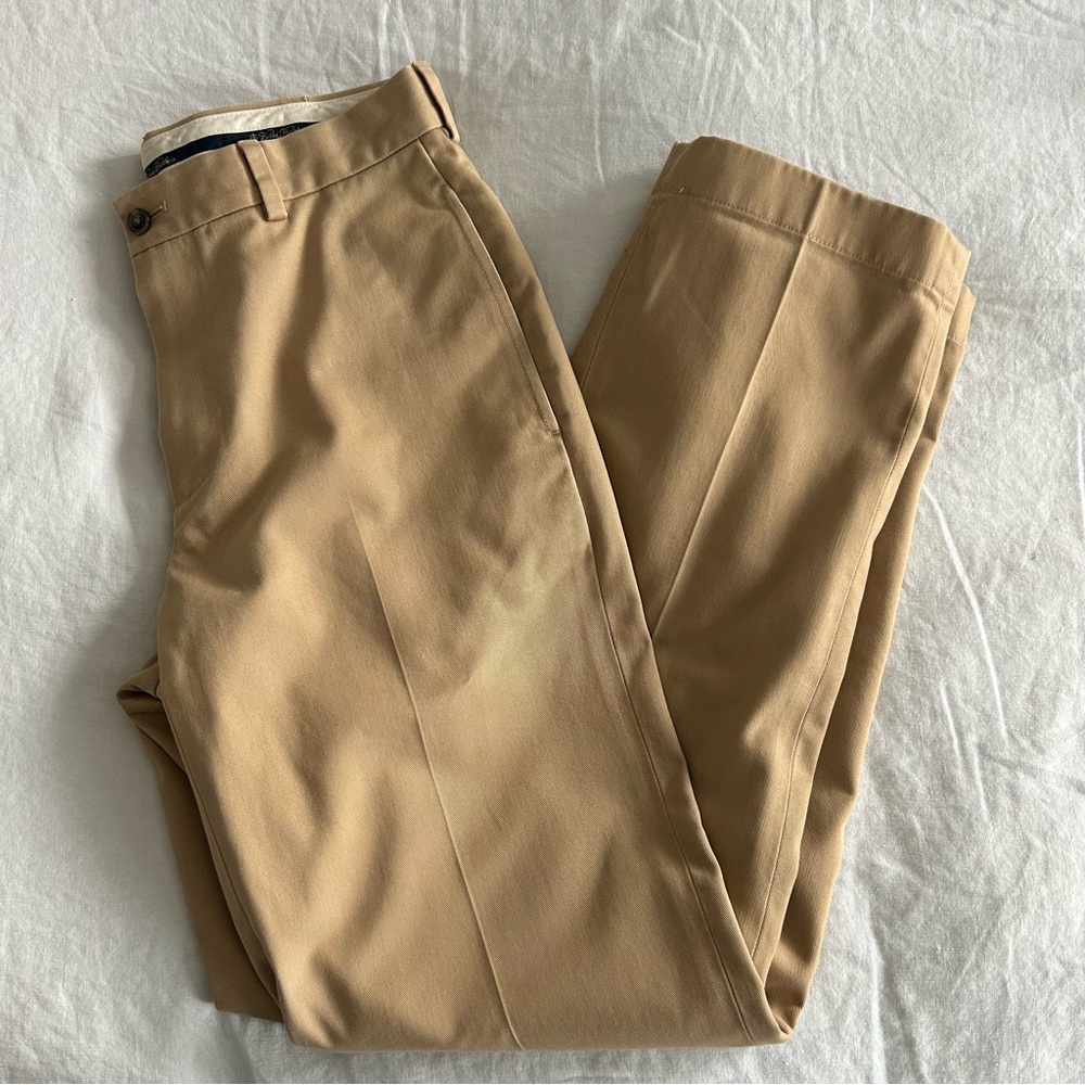 MEN’S BROOKS BROTHERS MENS Advantage Classic Tan Chino Pants